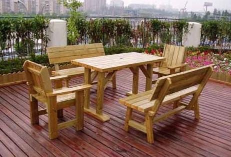 郑州防腐木桌椅